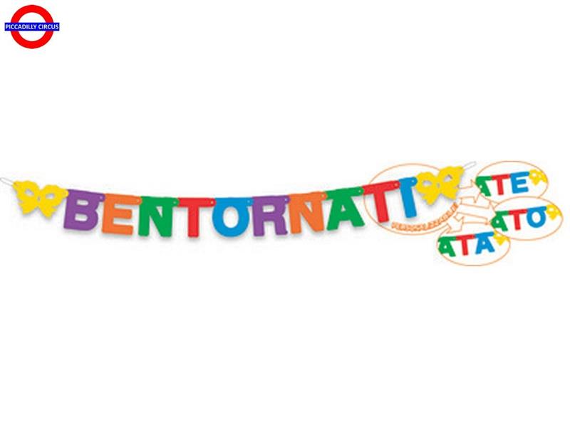 BENTORTATO-A-E-I FESTONE SCRITTA CON LETTERE INTERCAMBIA