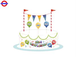 SET DECO TORTA BUON COMPLEANNO BALLOON