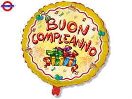 MYLAR BUON COMPLEANNO SUPER SHAPE OLOGRAFICO CM.80