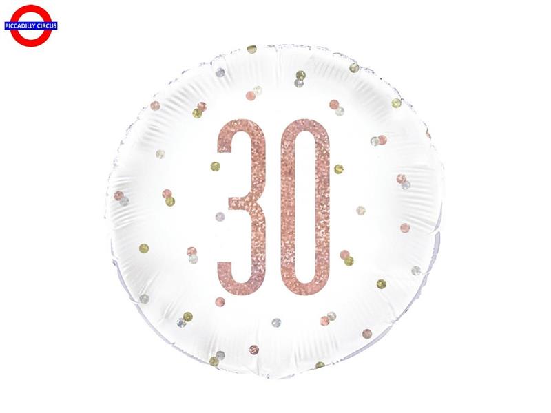 MYLAR 30 ANNI 18 ROSE GOLD