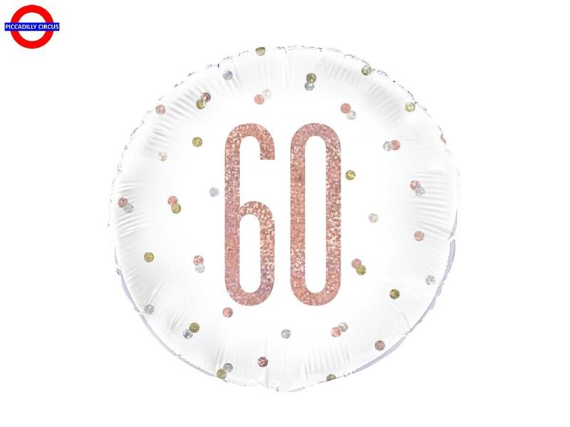 MYLAR 60 ANNI 18 ROSE GOLD