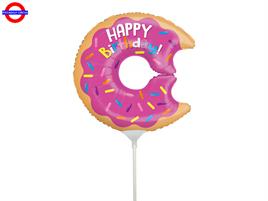 MYLAR HAPPY BIRTHDAY MINI SHAPE DONUT