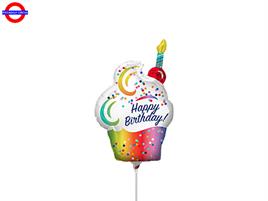 MYLAR HAPPY BIRTHDAY MINI SHAPE  14