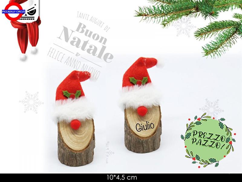 SEGNAPOSTO/DECORAZIONE TRONCHETTO BABBO NATALE