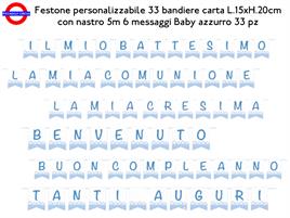 KIT FESTONE IN CARTA STELLE CELESTI X COMPORRE 6 SCRITTE