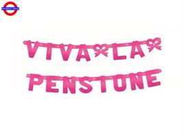 PENSIONE FESTONE VIVA LA PENSIONE FUXIA METAL CM.240X15