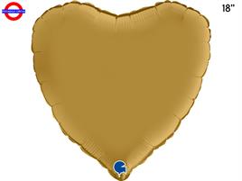 MYLAR CUORE 18 SATIN GOLD