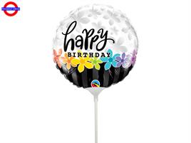 MYLAR HAPPY BIRTHDAY MINI SHAPE TONDO 9