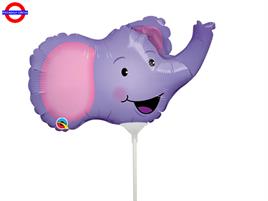 MYLAR ANIMAL MINI SHAPE TESTA ELEFANTE