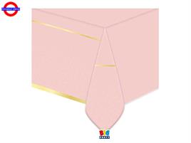 TOVAGLIA PVC ROSA E ORO 140X270 CM