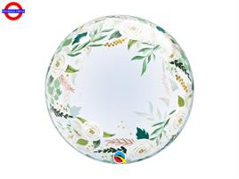 MYLAR DECO BUBBLE FLORAL 24