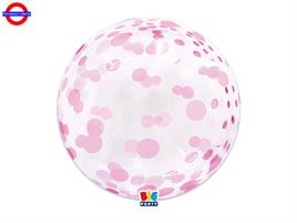 PALLONE DECO B-LOON 20 CORIANDOLI ROSA GRAND1