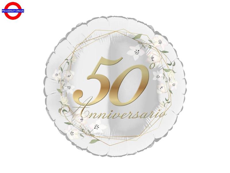 MYLAR ANNIVERSARIO 18 50° ANNIVERSARIO FIORI