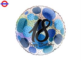 MYLAR 18 ANNI 18 FASHION DOTS BLUE