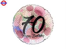 MYLAR 70 ANNI 18 FASHION DOTS ROSE