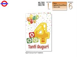 BIGLIETTO BAMBINI - NUMERI 4 ANNI