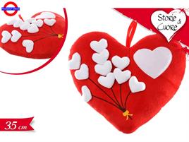 CUSCINO CUORE CON PALLONCINI CM.35