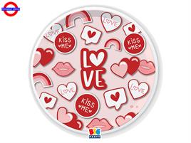 LOVE STICKERS 6 PIATTI CM.22