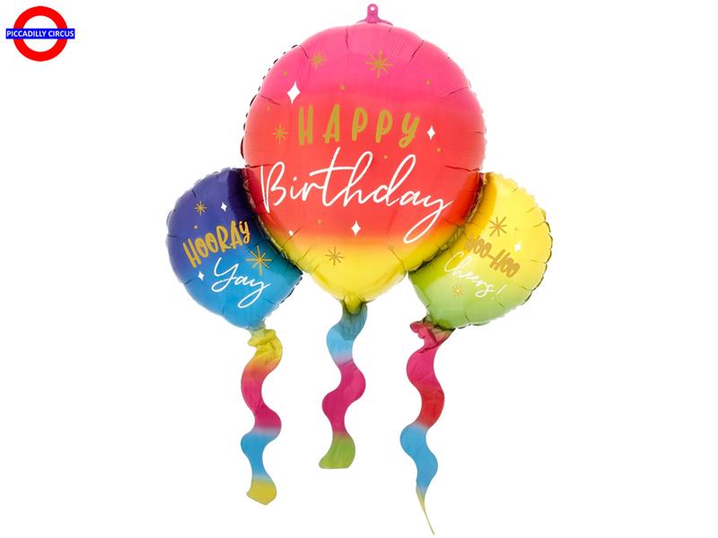 MYLAR HAPPY BIRTHDAY SUPER SHAPE BALLOON