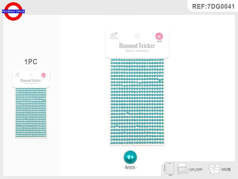 PERLINE ADESIVE CELESTI MM.4 PZ.567