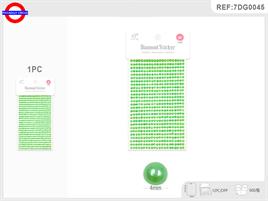 PERLINE ADESIVE VERDI MM.4 PZ567