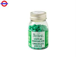 MINI LENTI AL CIOCCOLATO A LATTE VERDE FOGLIA CF.80g