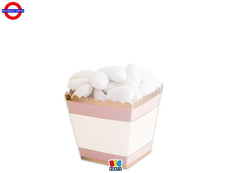 CONTENITORE CARTA PER SWEET BOX CHIC ROSA CF.12 PZ