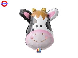 MYLAR ANIMAL SUPER SHAPE TESTA MUCCA CM.43X59