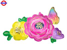 MYLAR FIORE SUPER SHAPE FIORI E FARFALLE CM.93