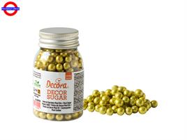 PERLE DI ZUCCHERO ORO BRILLANTE 7mm CF.100g