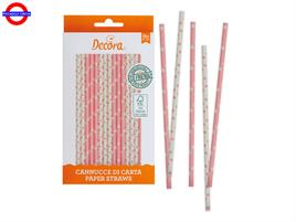 CANNUCCE STARS E POIS PINK CF.80 PEZZI