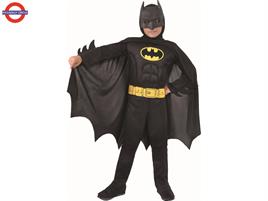 BATMAN COSTUME C/MUSCOLI NERO 3-4 ANNI