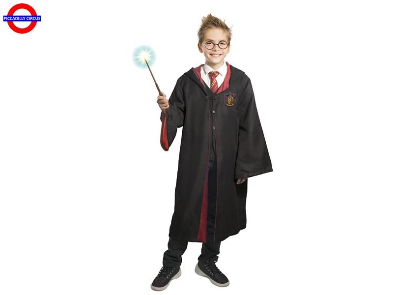 IL COSTUME DI HARRY POTTER LUSSO C/BACCHETTA 5-7 ANNI