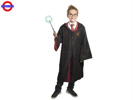 IL COSTUME DI HARRY POTTER LUSSO C/BACCHETTA 5-7 ANNI