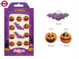 DECORAZIONE ZUCCHERO 2D ZUCCA VAMPIRO CF.12 PZ