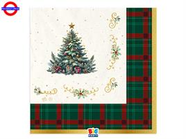 TAVOLA - TARTAN CHRISTMAS 16 TOVAGLIOLI CM.33X33