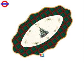 TAVOLA - TARTAN CHRISTMAS 2 RAVIERE CM.36X20