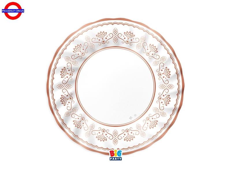 TAVOLA - ROYAL ROSE GOLD 6 PIATTI FONDI CM.24