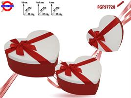 SET 3 SCATOLE CUORE CARTONE CON FIOCCO D.31