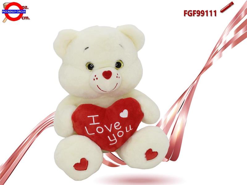 ORSO PELUCHE CON CUORE CM.35