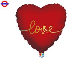 MYLAR AMORE 18 CUORE LOVE ORO