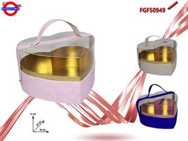 SCATOLA PLASTICA E TESSUTO CM.25 3 ASS.