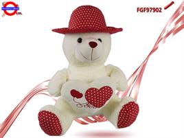 ORSO CON CUORE E CAPPELLO CM.55