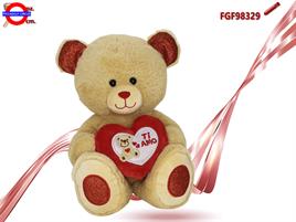 ORSO GLITTER CON CUORE CM.35