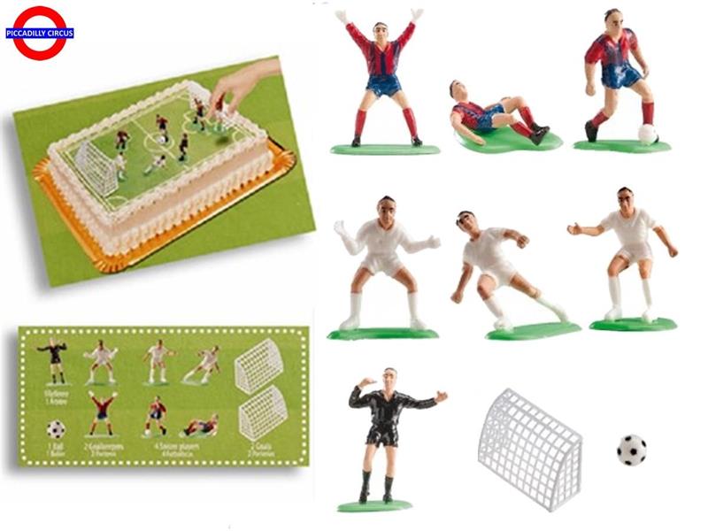 CAKE TOPPER KIT CALCIO 7 PERSONAGGI 2 PORTE 1 PALLONE